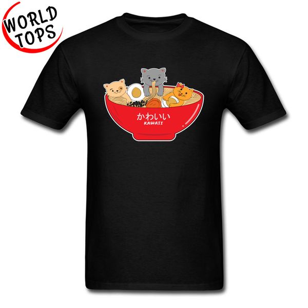 

adorable cute japanese ramen cats kawaii graphic funny tshirts noodles cat group t shirt black tees ing