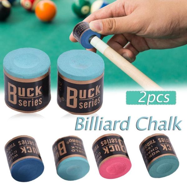 

billiard balls 2pcs/set 4 colors chalks pool cue stick chalk snooker accessories easy wholesale
