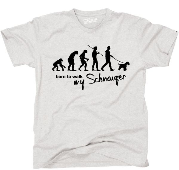 

tevo t-shirt hunde evolution шнауцеры born to walk мода 2019 лето повседневная футболка шаблон тройники письмо printed t shirt