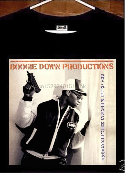 

krs one t shirt boogie down productions by all means necessary tee shirt