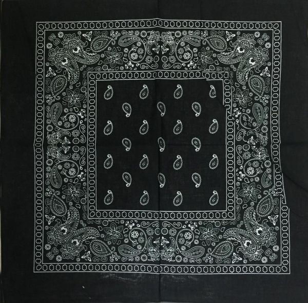 

женщины square small 55cm55cm шейного хмеля девушка мужчины мальчики 100 paisley printed для горячего хлопка foulard продаж шарф hip банданы, Black