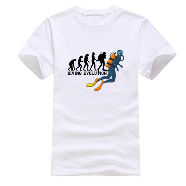 

custom diving evolution diving scuba diver mens tshirt gift crew neck t shirt for men women solid color tee