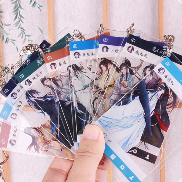 

anime dao zu shi keychain strap chen qing ling yaoi acrylic figure stand key chain 10*6.5cm, Silver