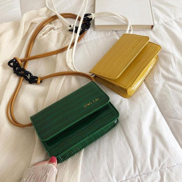 

retro crocodile pattern crossbody bags for women small chain handbag women simple purse shoulder handbag designer evening bags