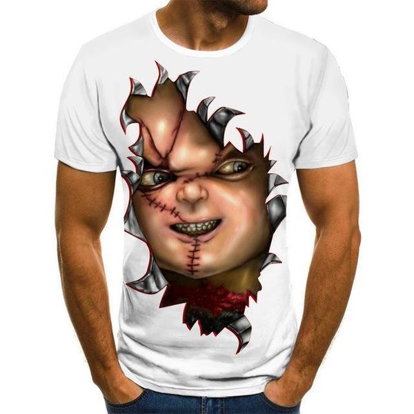 

mens horror men 's t -shirt 3d zombie print rock for man full printe 3d print shirts harajuku horror kawaii men clothing