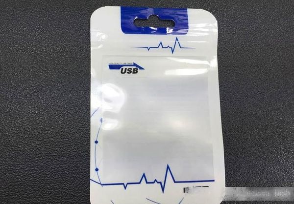 

7.5x12cm white plastic zipper retail package bag poly pp lighting usb cable for iphone 5 6 micro v8 samsung s7 s6 s4 packaging bags