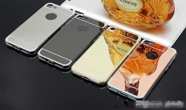 

new fashion rose gold luxury mirror soft clear tpu case for iphone 7 plus 6 6s 4.7 inch & iphone6 plus 5.5 & se 5s 5 cover back