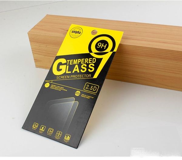 

300pcs wholesale universal packaging box for 2.5d elegant round edge 9h anti-shock tempered glass screen protector for lg v20 iphone 6s/7