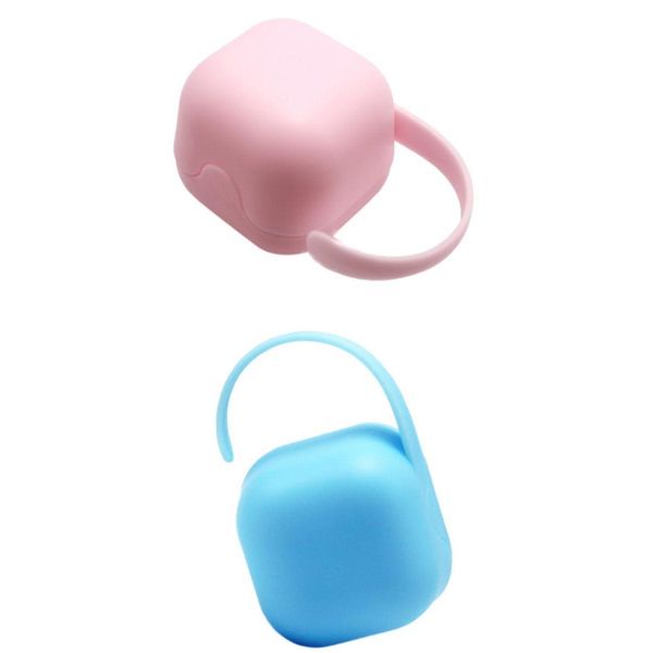 

2xportable baby infant pacifier cradle case holder travel storage box