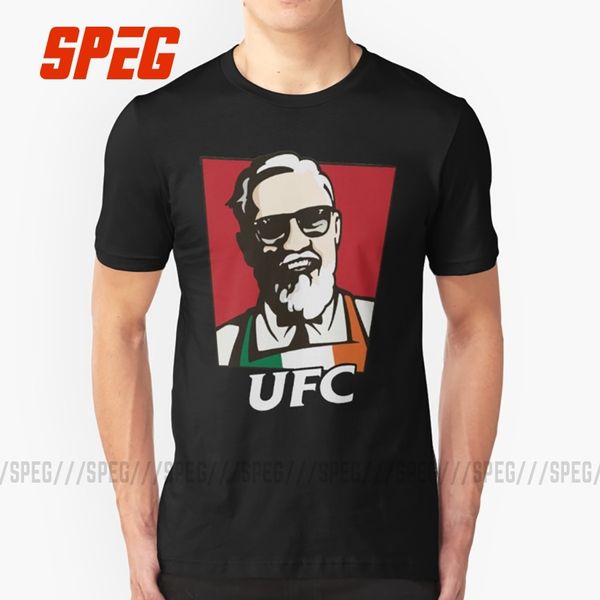 

funny conor mcgregor kfc colonel harland sanders creative design printed short sleeve t shirt men cotton tees funny t-shirt
