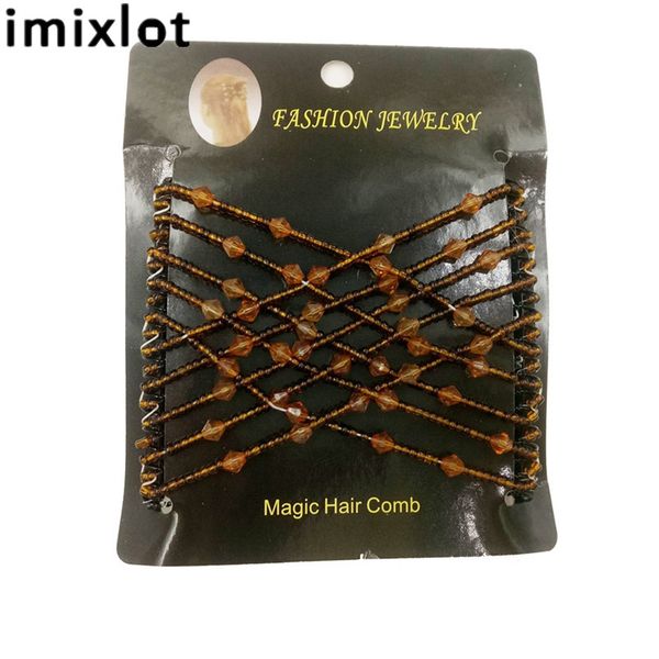 

hair clips & barrettes imixlot comb headdress wire reel acrylic beaded magic styling accessories, Golden;silver