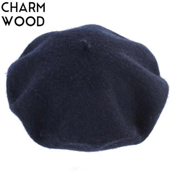 

women's beret hat fashion solid warm wool berets for women candy color cashmere french artist beanie beret hats for girls gs102c, Blue;gray