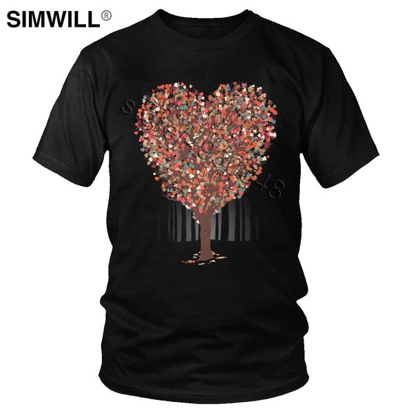 

tree hug tee shirt men's soft cotton t shirt short sleeved o neck classic t-shirts big size tee