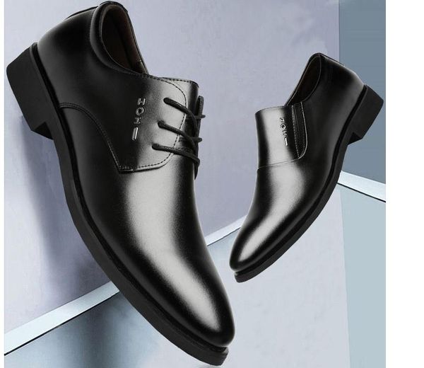 

2020 spring and autumn with new style fashion low heel pointed end men's shoes @nm23, Black