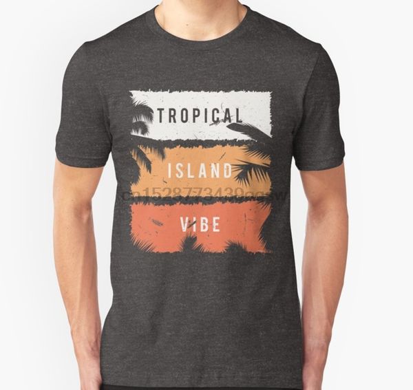 

men tshirt tropical island vibe t shirt(1) printed t-shirt tees top