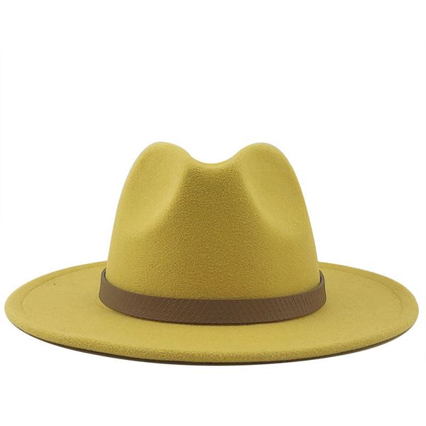 

wide brim hats autumn trilby caps female male fashion hat jazz cap winter panama vintage fedoras men mafia felt 56-60cm, Blue;gray