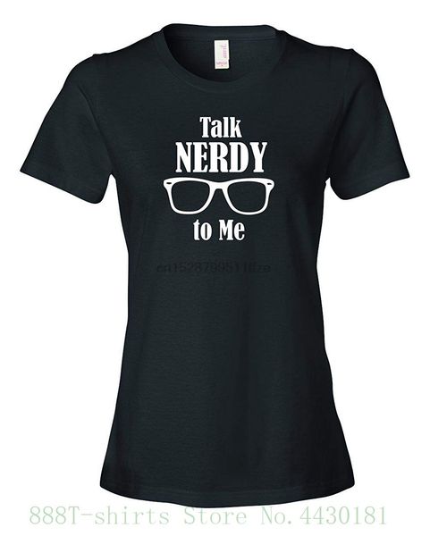 

women tee ladies talk nerdy to me. computer science nerd geek glasses t shirt with plus size 2xl hipping