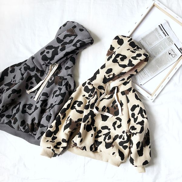 

plus velvet children hoody coats autumn winter jackets for kids leopard boys sweater thick warm baby outerwear, Blue;gray