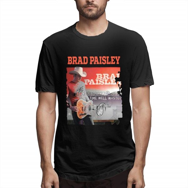 

black men's tee brad paisley time well wasted fashion t shirts