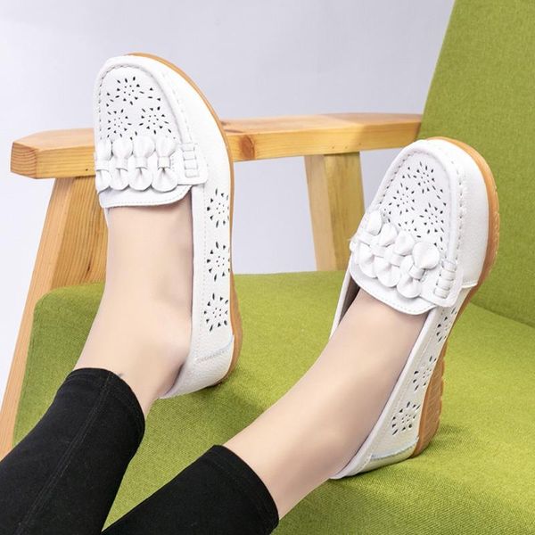 

women casual wedges bow bottom outdoor breathable single shoes comfortable slip on ladies solid color peas shallow boat shoes, Black