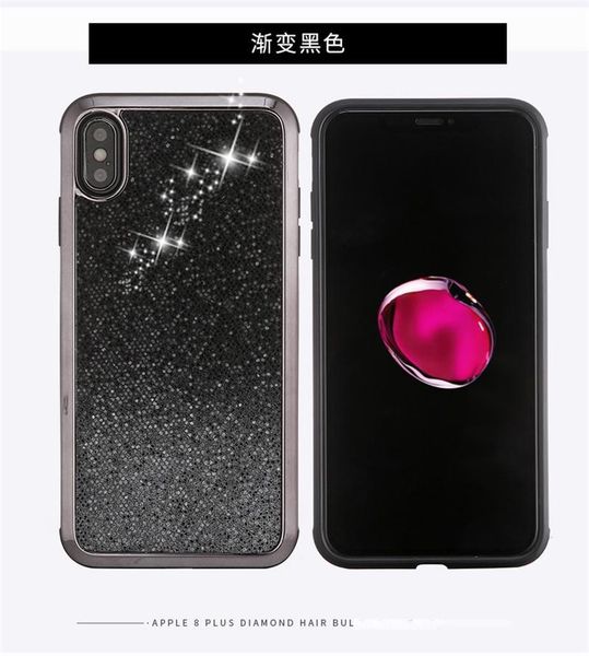 

premium bling luxury designer diamond rhinestone glitter back cover phone case for iphone xsmax xr xs 8 7 6s 7plus hybird cases