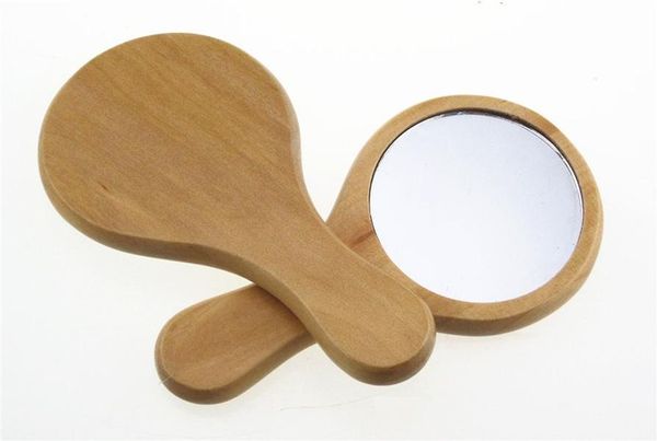 

woodiness portable make up lens mini lovely cosmetic mirror round handlebar mirrors popular creative selling 2 2yl j1