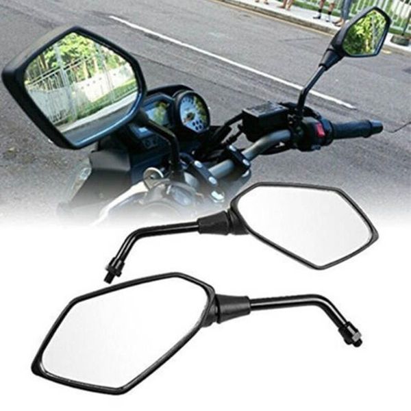 

2pcs/pair motorcycle mirror scooter e-bike rearview mirrors electrombile back side convex mirror 8mm 10mm carbon fiber