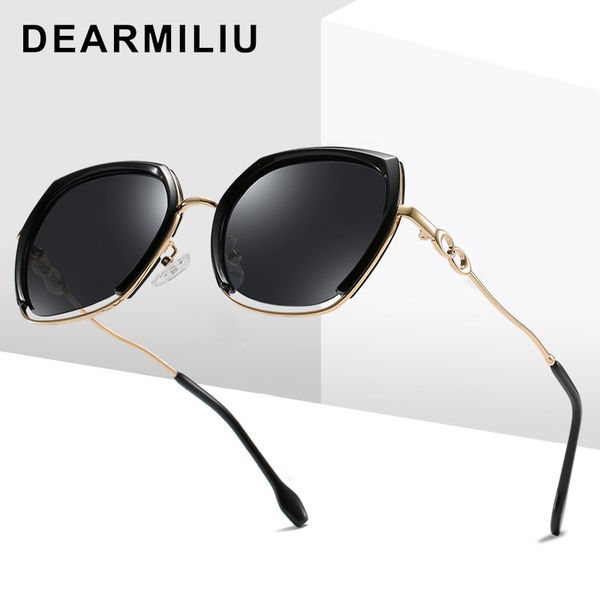 

dearmiliu 2020 new ladies polarized sunglasses polygonal frame outdoor driving glasses shades for women gafas de sol mujer uv400, White;black