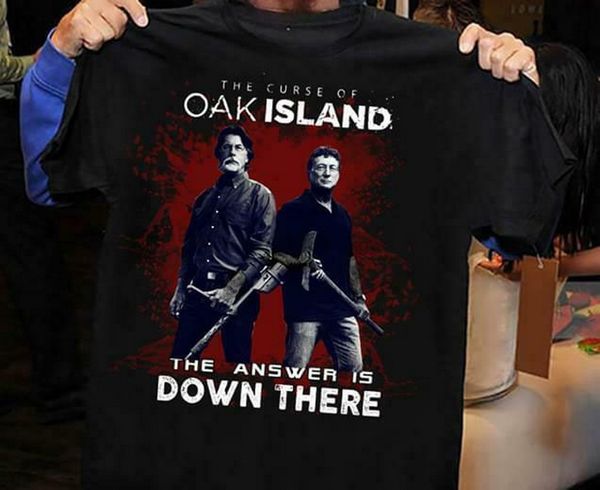 

проклятие oak island the answer вниз там мужчины t-shirt black хлопок s-5xl футболочку классический дизайн пользовательского