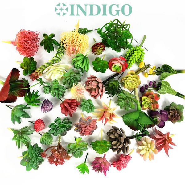 

- wholesale 200pcs mini artificial succulent plant desert rose plastic flower green table decoration interior trim decorative flowers & wrea