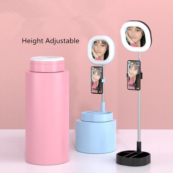

flash heads 16cm foldable led ring light po studio camera pography dimmable video youtube makeup with phone stand holder