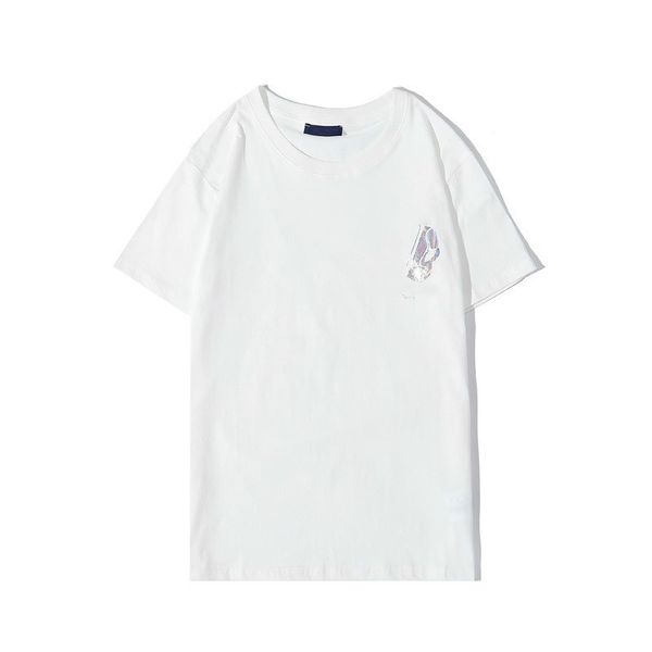 

20s women t-shirt fashion letters print t-shirt men women classical comfort cool tee new arrival with simple geometric shirt size s-2xl, White