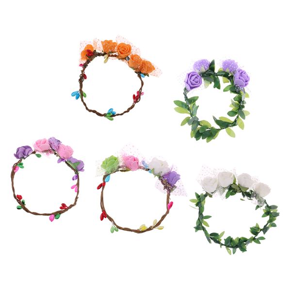 

5pcs handmade flower wreath crown for 60cm fairy lolita 1/3 bjd dollfie doll