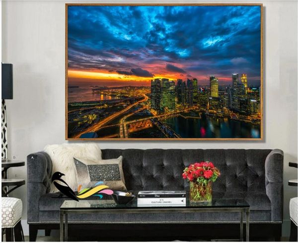 

custom mural p wallpaper 3d hong kong city night painting pgraphy works home decor living room wallpaper for walls 3 d