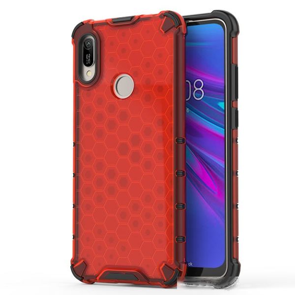 

slim fit carbon fiber style case for huawei y6 2019 shockproof matte soft tpu silicone case cover skin