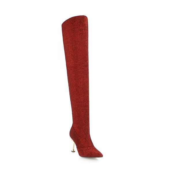 

high-heeled cat with 2020 new foreign trade point size 32-43 knee-high boots female 181102 yards, Black