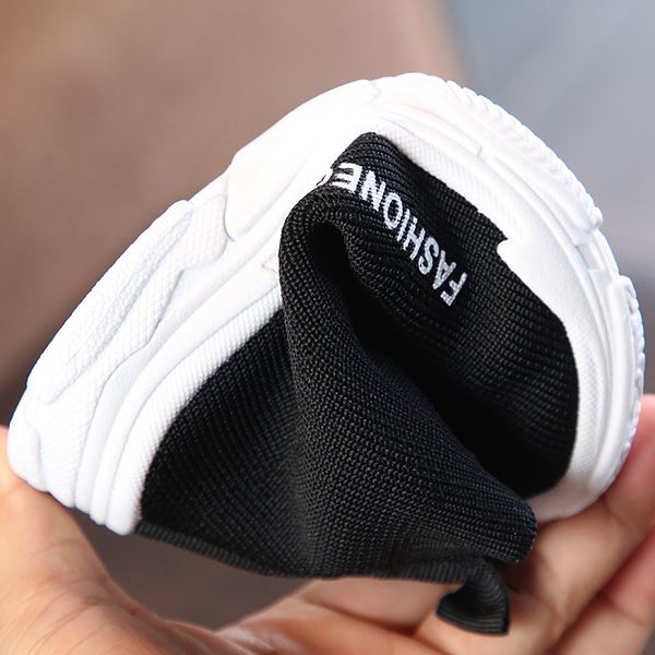 

children casual shoes male female sneaker child high elastic foot wrapping snow boots kids socks shoes baby sport shoes, Black