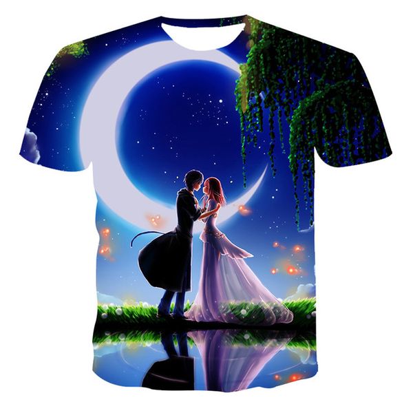 

summer new creativity print the anime 3d print shirts funny horror graphic men clothing