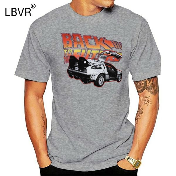 

t shirt return to the future - back delorean men's sweater official printed t shirt men cotton t-shirt new style