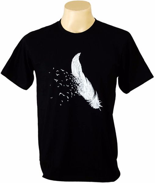 

summer style new t shirt men summer casual man t shirt good quality new bird feather to bird love nature graphic tee shirt rock