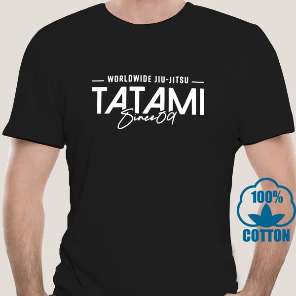 

1953d tatami since 09 blue bjj t-shirt mens jiu jitsu casual top