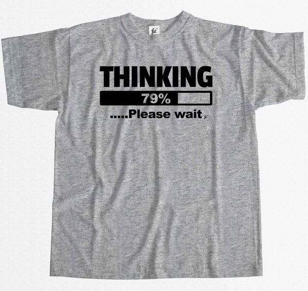 

thinking ..... please wait mens t-shirt comfortable t shirt casual short sleeve print tees wholesale