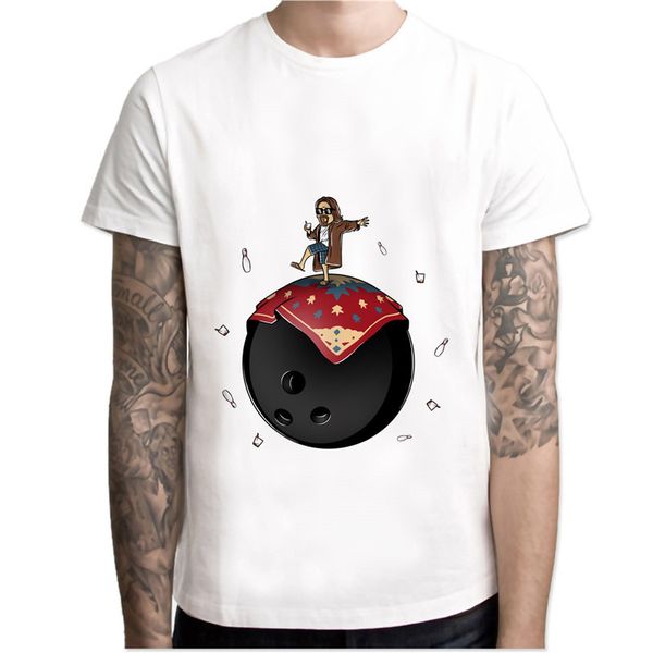 

большой лебовски t le petit лебовски футболка мужчины футболка мода футболки o шея белые футболки man top тис плюс размер harajuku