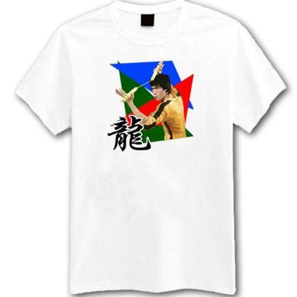 

2020 Black/white Bruce Lee the Dragon T-shirt Men High Quality Tops Breathanle Casual Men Tees