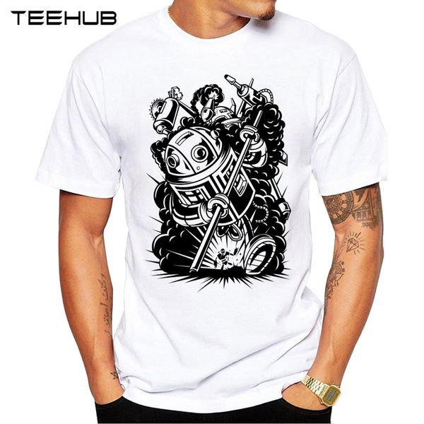 

2019 teehub мужская мода robotic войны printed с коротким рукавом футболка hipster o-образным вырезом дизайн tops охладить desgin tee