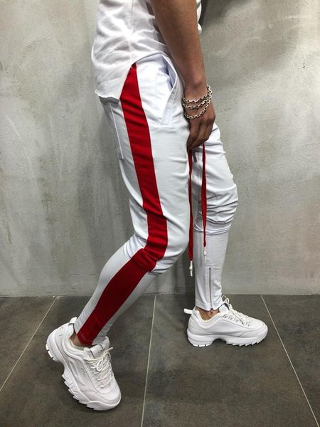 

sweatpant sports wear mens hiphop dancing pants street jogger pantlones fashion pencil zipper designer pants, Black