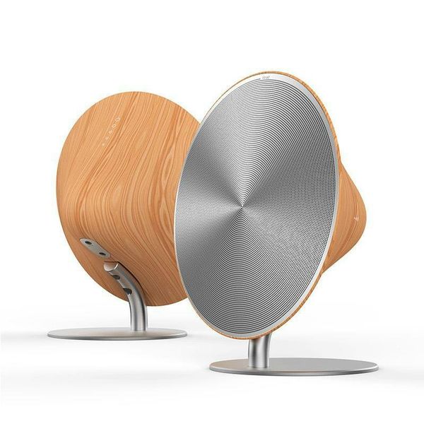 

solo one wireless bluetooth speaker wooden vintage subwoofer bluetooth 4.0 nfc 2.0 channel music player with touch surface