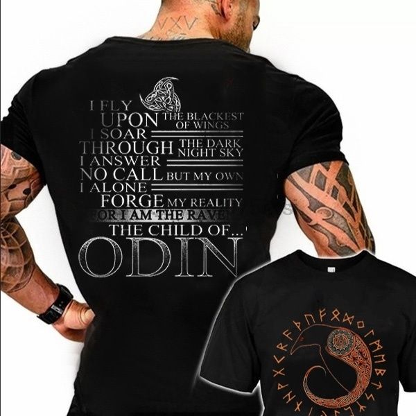 

viking roven worrior t shirt sons of odin volhollo t-shirt(2