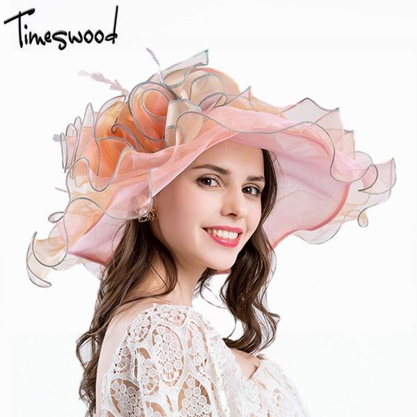 

wide brim hats [timeswood]lady summer hat net silk foldable beach sun women's transparent floppy caps breathable uv 50, Blue;gray