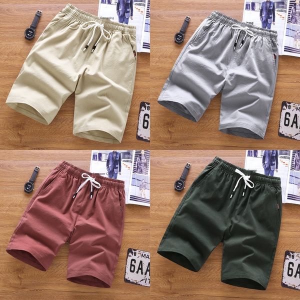 

2020 summer thin nine nine pantsshorts ankle-length pants men's cotton cropped pants for male students leisure sports beach korean styl, Blue